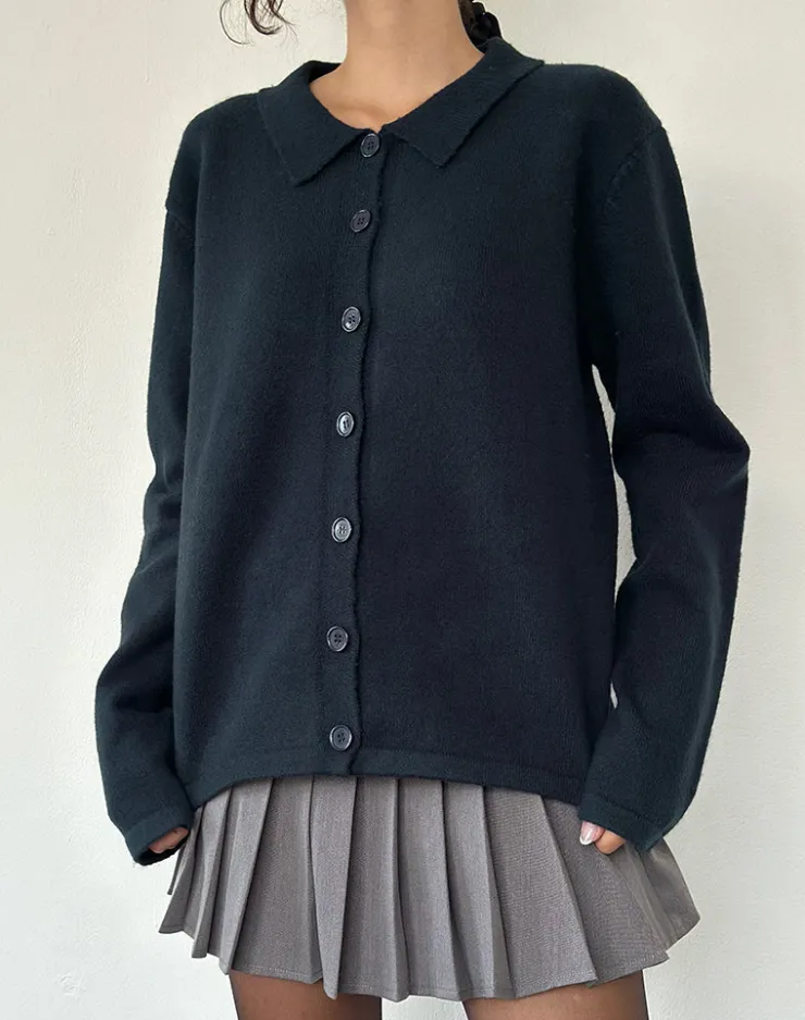 Women Motel Rocks Cardigans | Madera Cardigan in Dark Navy