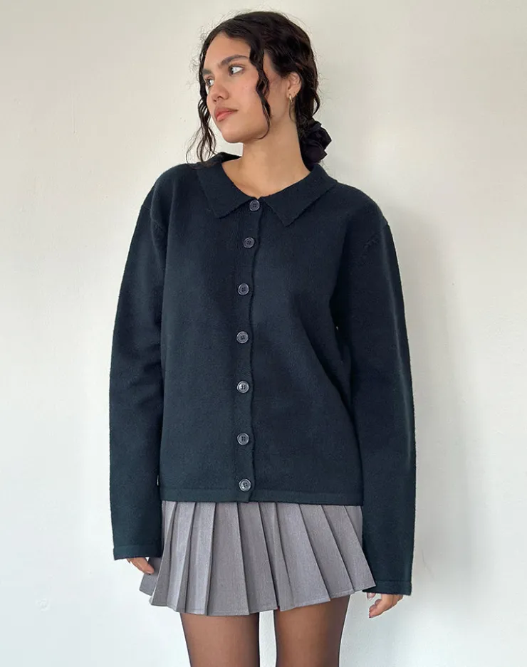 Women Motel Rocks Cardigans | Madera Cardigan in Dark Navy