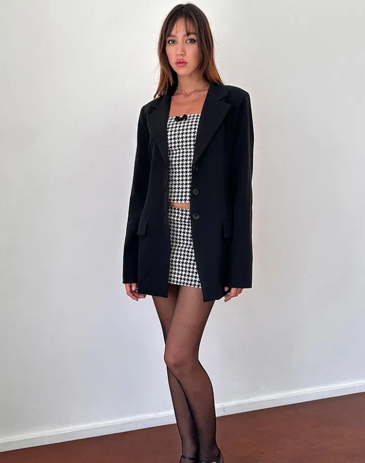 Women Motel Rocks Basics | Malana Slim Fit Blazer in Tailoring Black