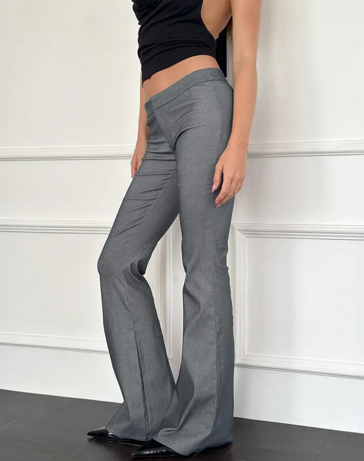 Women Motel Rocks Tailoring | Malvinas Flared Trouser in Grey Tailoring