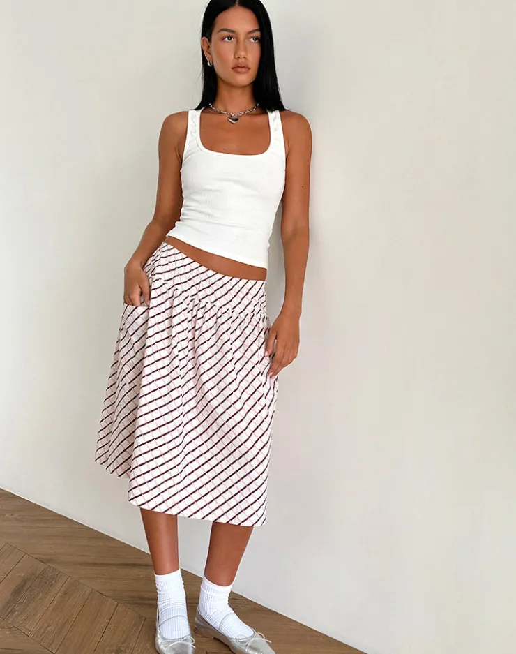 Women Motel Rocks Printed Skirts | Midi Skirts | Manasi Midi Skirt in Geometric Tile