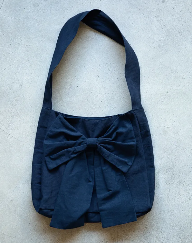 Women Motel Rocks Accessories | Nagi Bag in Navy with Navy Bow