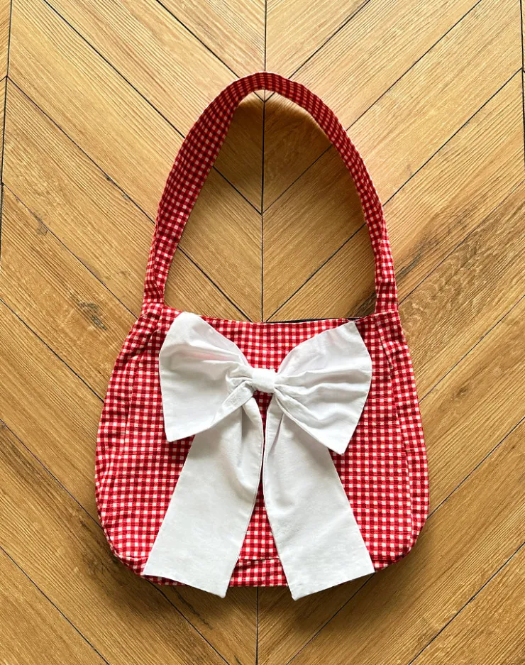 Women Motel Rocks Accessories | Nagi Bag in Red Gingham with White Bow