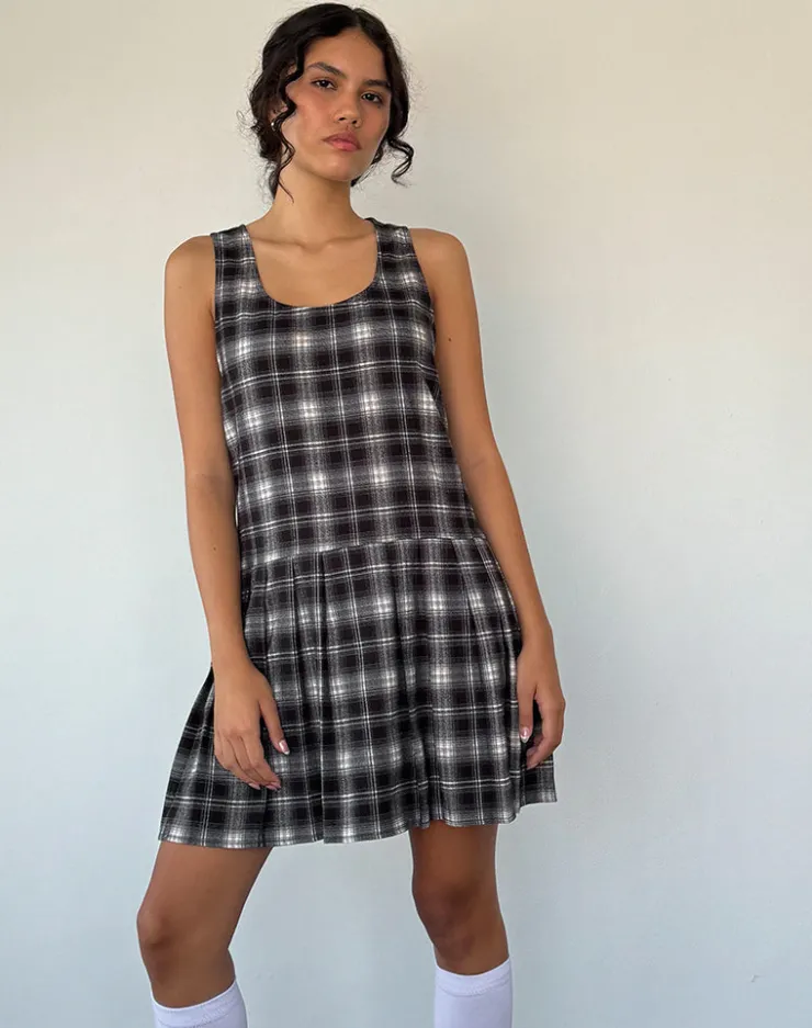 Women Motel Rocks Printed Dresses | Day Dresses | Namaya Mini Dress in Black White Check