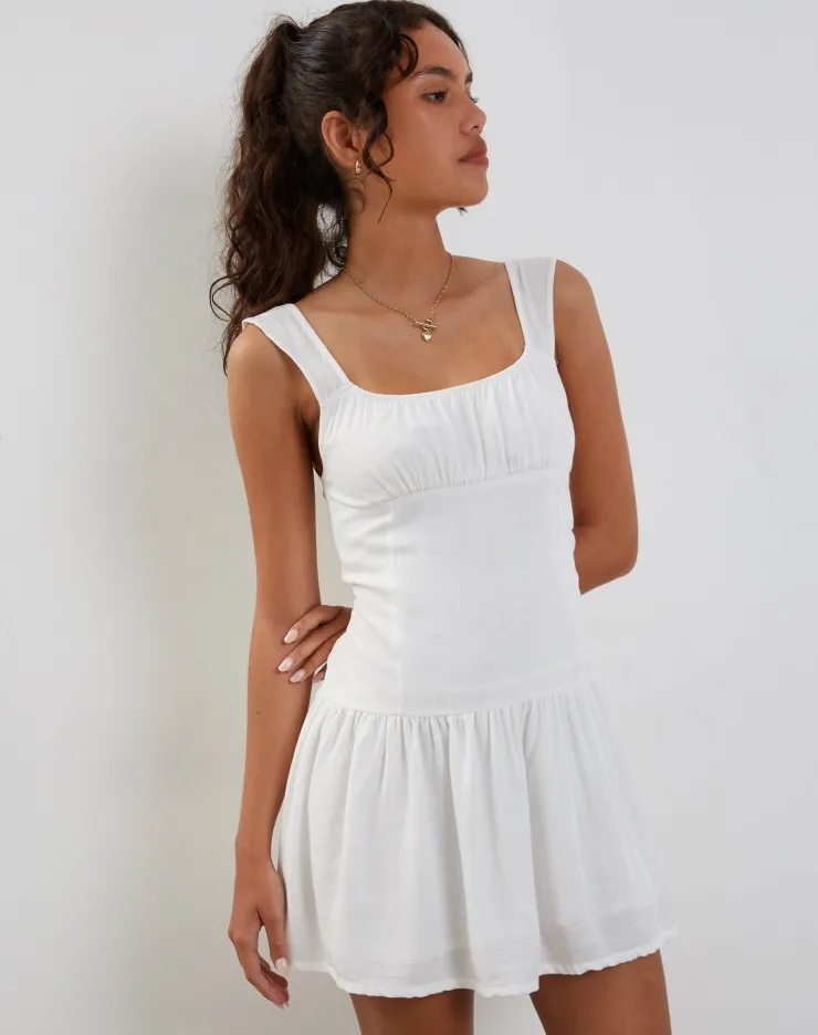 Women Motel Rocks Day Dresses | Nihao Mini Dress in White