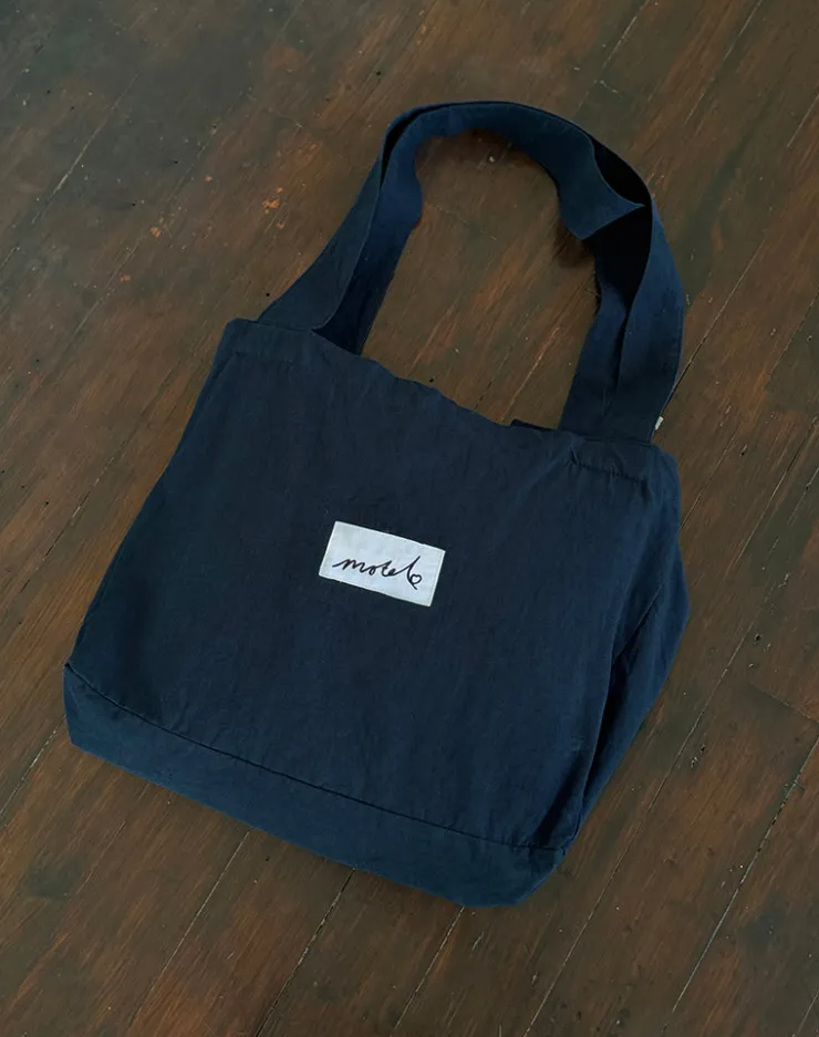 Women Motel Rocks Accessories | Nola Totebag in Navy with Motel Love Embroidery