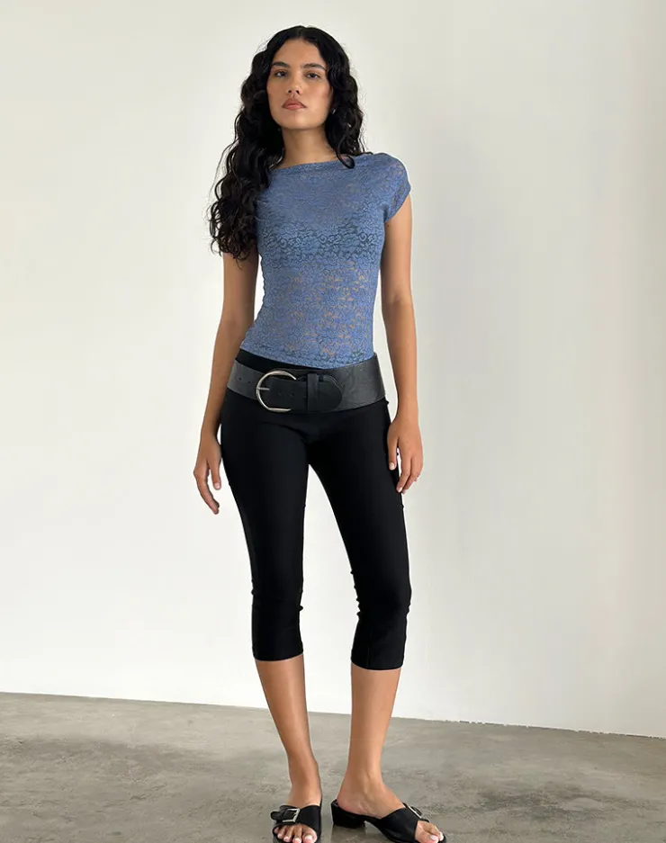 Women Motel Rocks Co-ords | Printed Tops | Nova Top in Moonlight Blue Lace