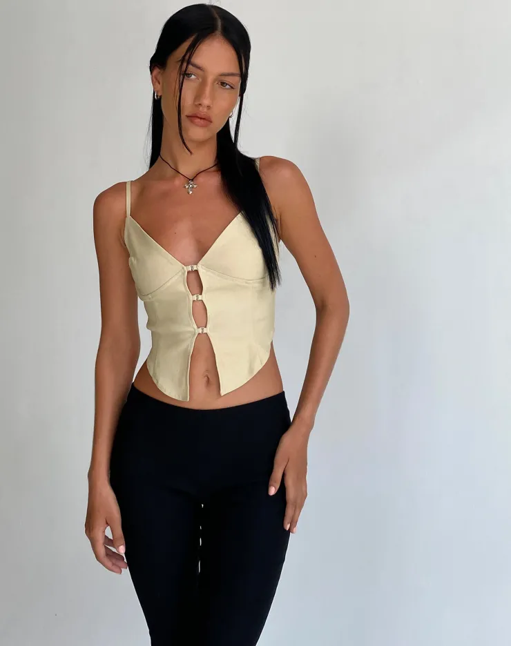 Women Motel Rocks Going Out Tops | Oleta Cami Top in Cream