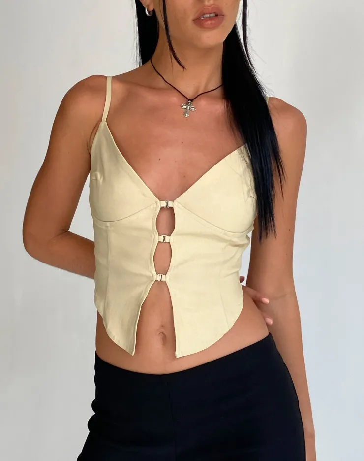 Women Motel Rocks Going Out Tops | Oleta Cami Top in Cream