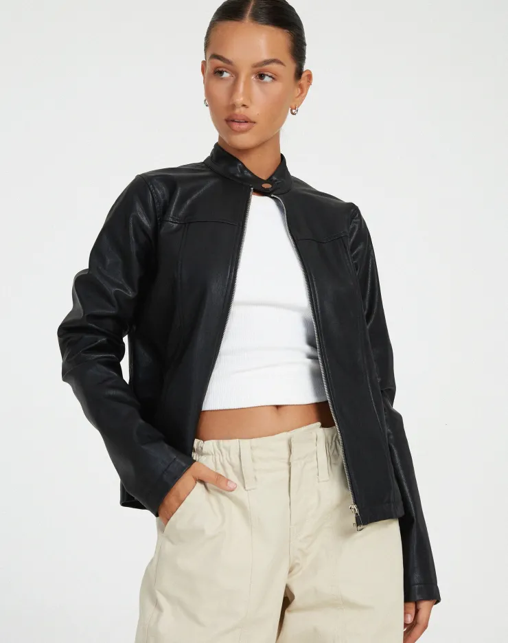 Women Motel Rocks Pu Jackets | Jackets | Olivia Jacket in PU Black