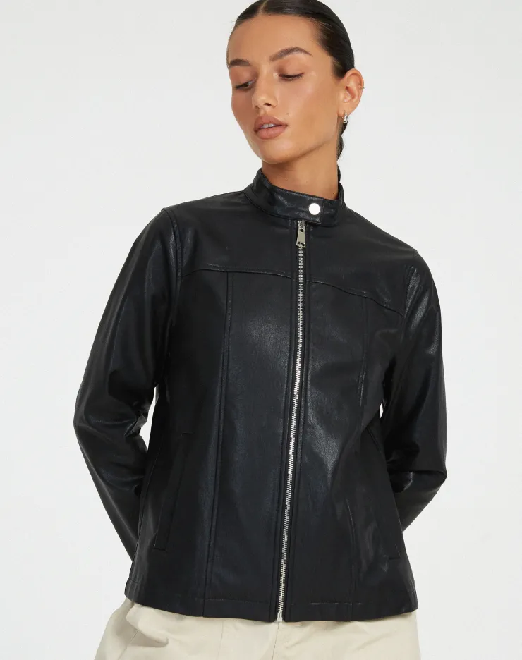 Women Motel Rocks Pu Jackets | Jackets | Olivia Jacket in PU Black