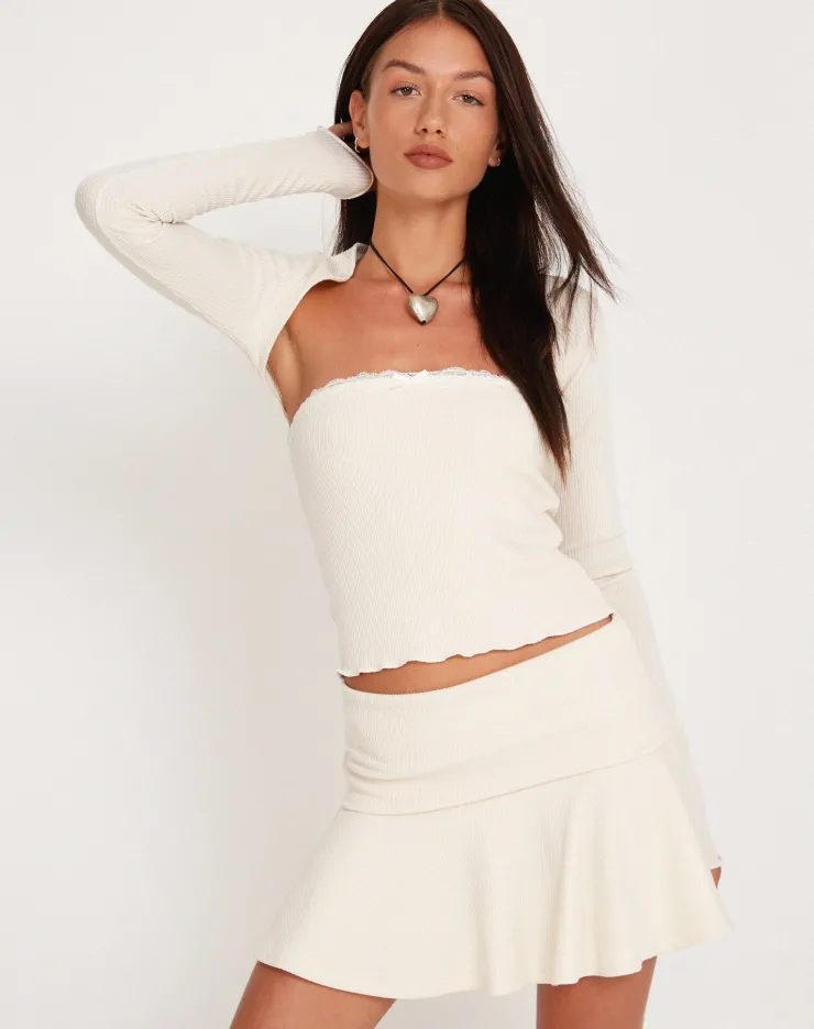 Women Motel Rocks Mini Skirts | Orla Micro Mini Rib Skirt in