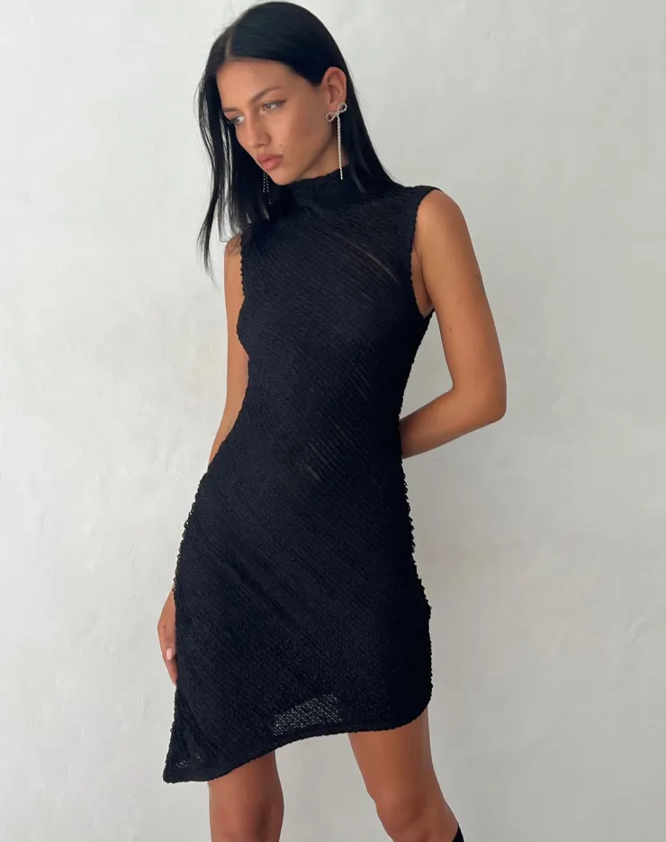 Women Motel Rocks Bodycon Dresses | Little Black Dresses | Ottilie Textured  Asymmetric Mini Dress in