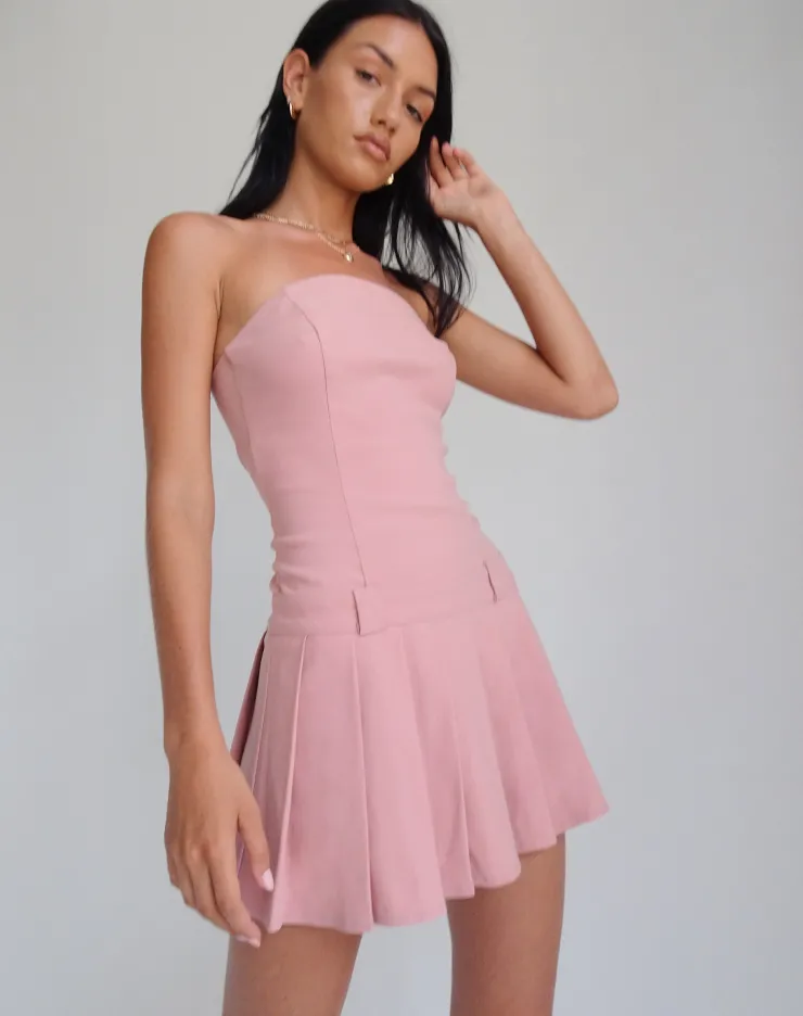 Women Motel Rocks Bodycon Dresses | Party Dresses | Payoda Bandeau Mini Dress in Pink