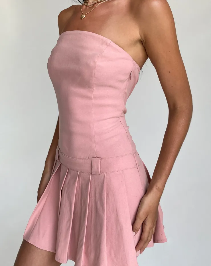 Women Motel Rocks Bodycon Dresses | Party Dresses | Payoda Bandeau Mini Dress in Pink