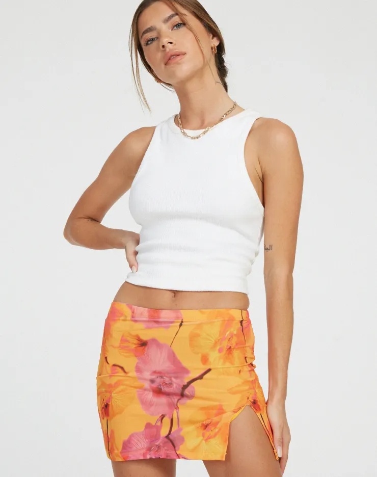 Women Motel Rocks Mini Skirts | Pelma Mini Skirt in Blurred Orchid Peach