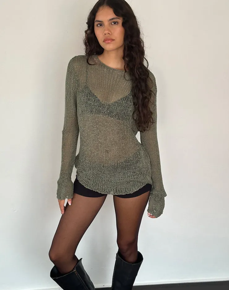 Women Motel Rocks Jumpers | Rajiya Open Weave Jumper in