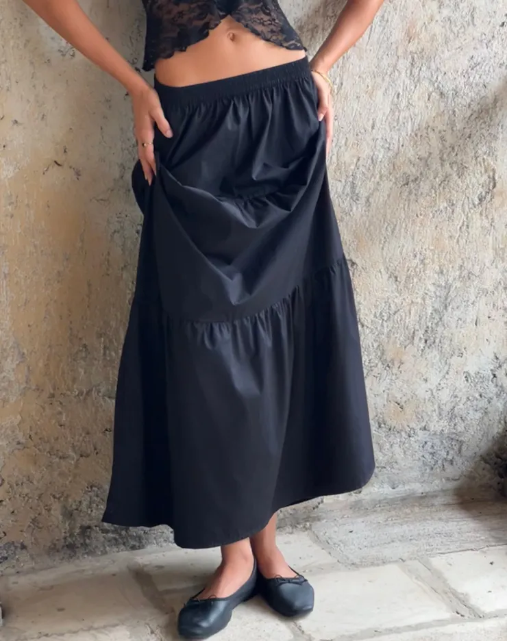 Women Motel Rocks Maxi Skirts | Remax Maxi Skirt in Black