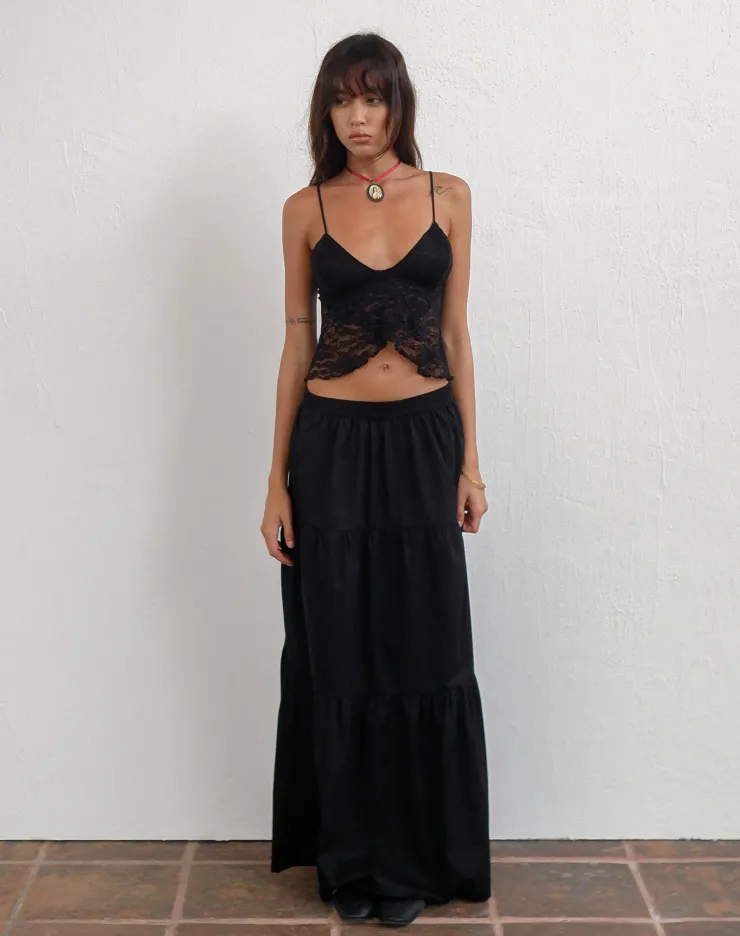 Women Motel Rocks Maxi Skirts | Remax Maxi Skirt in Black