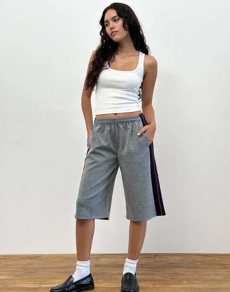 Women Motel Rocks Tailoring | LOUNGEWEAR | Ridley Side Stripe Shorts in Grey