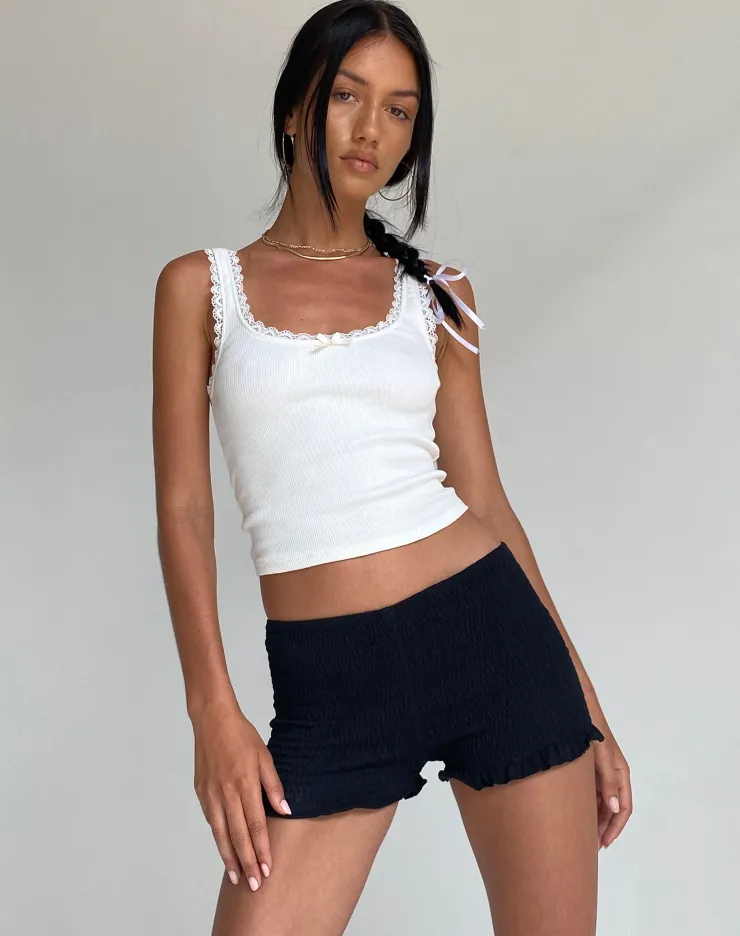 Women Motel Rocks Micro Shorts | Ritala Shirred Micro Shorts in