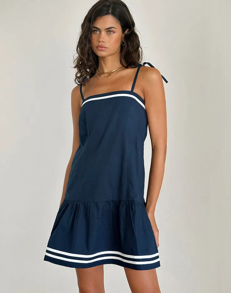 Women Motel Rocks Tailoring | Day Dresses | Rodha Cami Mini Dress in Poplin Navy