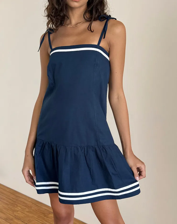 Women Motel Rocks Tailoring | Day Dresses | Rodha Cami Mini Dress in Poplin Navy