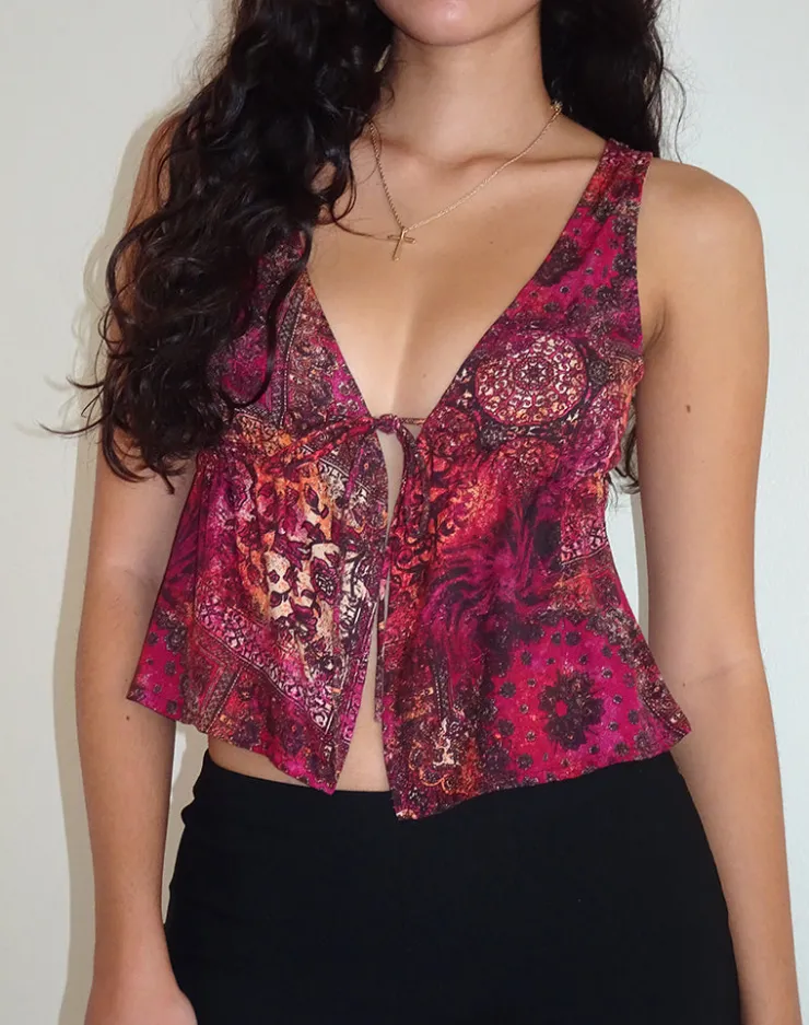 Women Motel Rocks Vest Tops | Printed Tops | Rolia Cami Top in Abstract Paisley