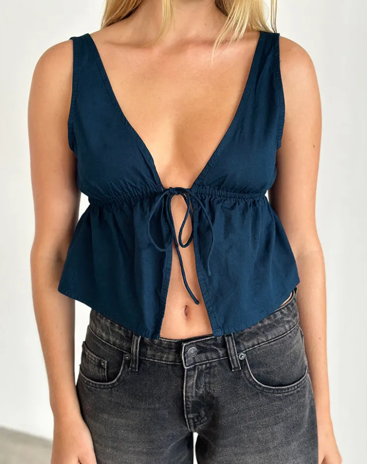 Women Motel Rocks Strappy Tops | Crop Tops | Rolia Tie Front Top in