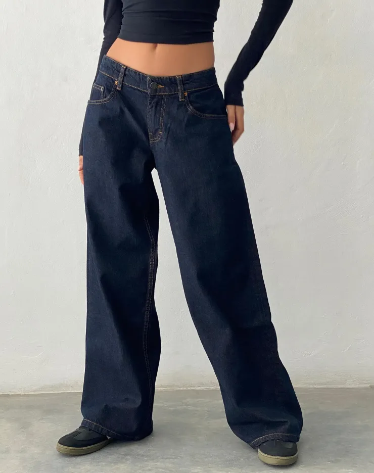 Women Motel Rocks Low Rise Pants | Jeans | Roomy Extra Wide Low Rise Jeans in