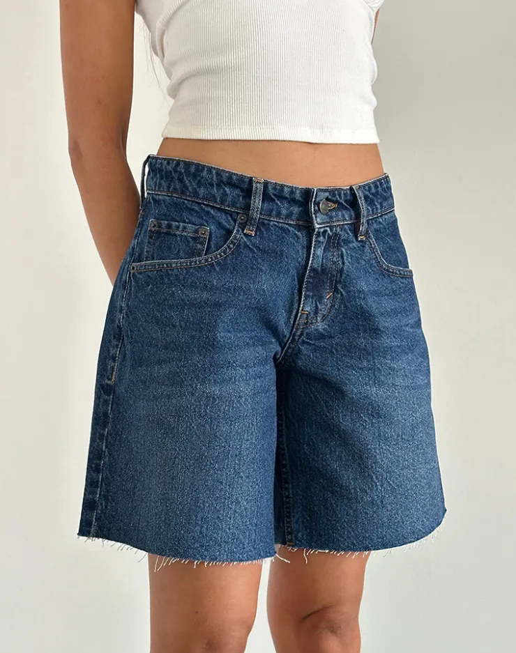 Women Motel Rocks Jorts | Roomy Low Rise Jorts in Mid Blue Used