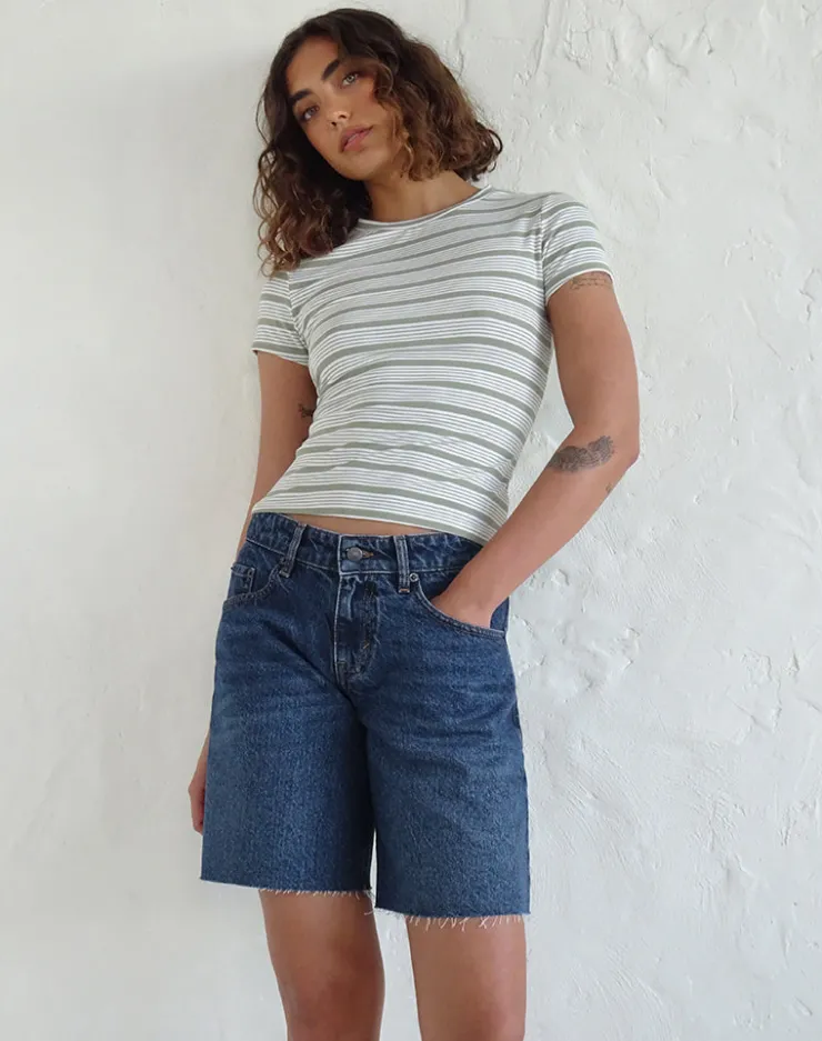 Women Motel Rocks Jorts | Roomy Low Rise Jorts in Mid Blue Used