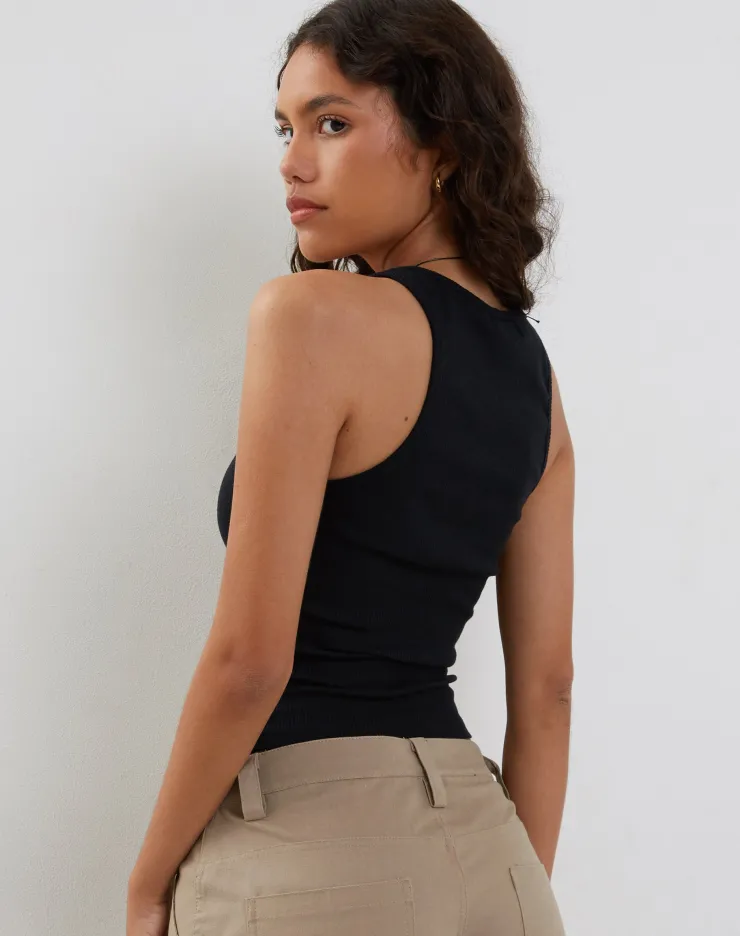 Women Motel Rocks Basics | Basic Tops | Roxe Ribbed Vest Top in