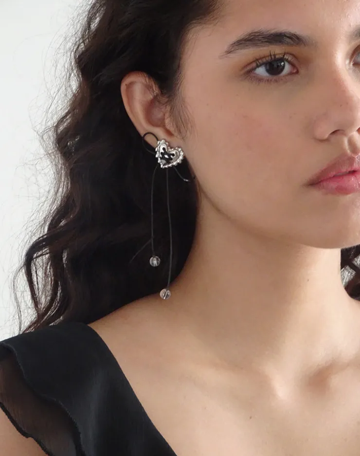 Women Motel Rocks Accessories | Sadie Bow Earrings in Silver