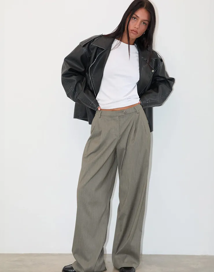 Women Motel Rocks Tailoring | Sakira Tailored Trouser in Khaki Grey