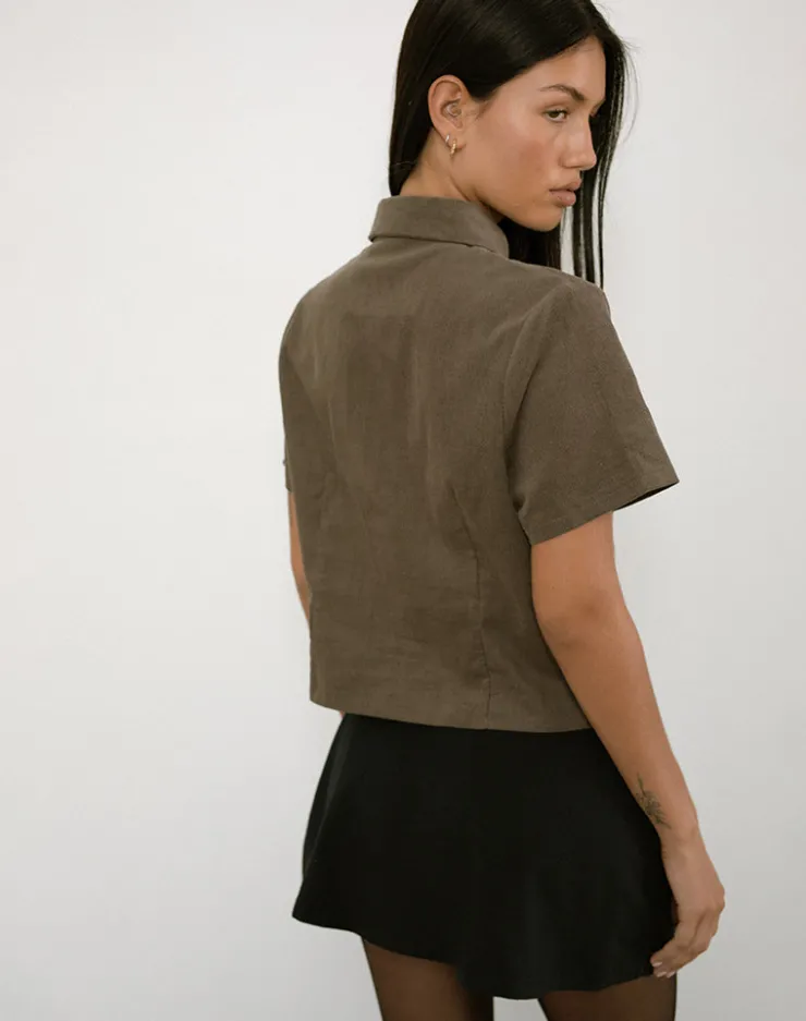 Women Motel Rocks Shirts And Blouses | Samas Shirt in Cord Taupe