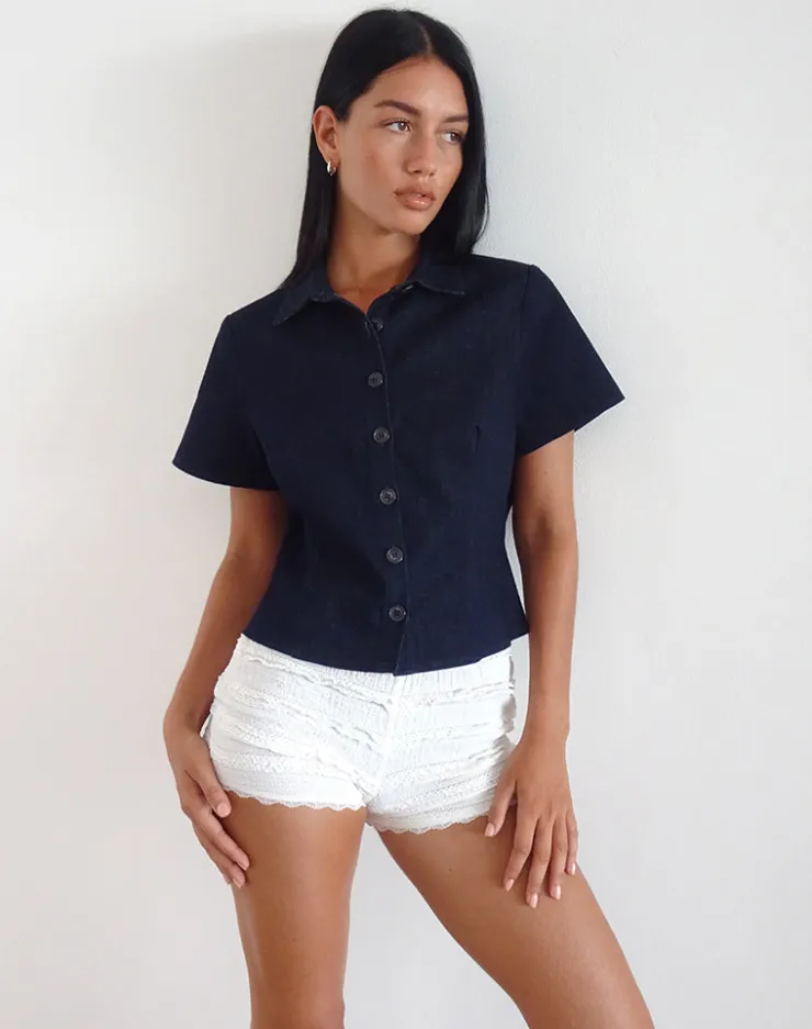 Women Motel Rocks Shirts And Blouses | Samas Shirt in Dark Indigo