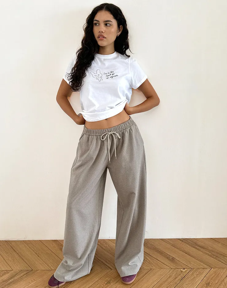 Women Motel Rocks LOUNGEWEAR | Sasari Oversized Trouser in Check Grey