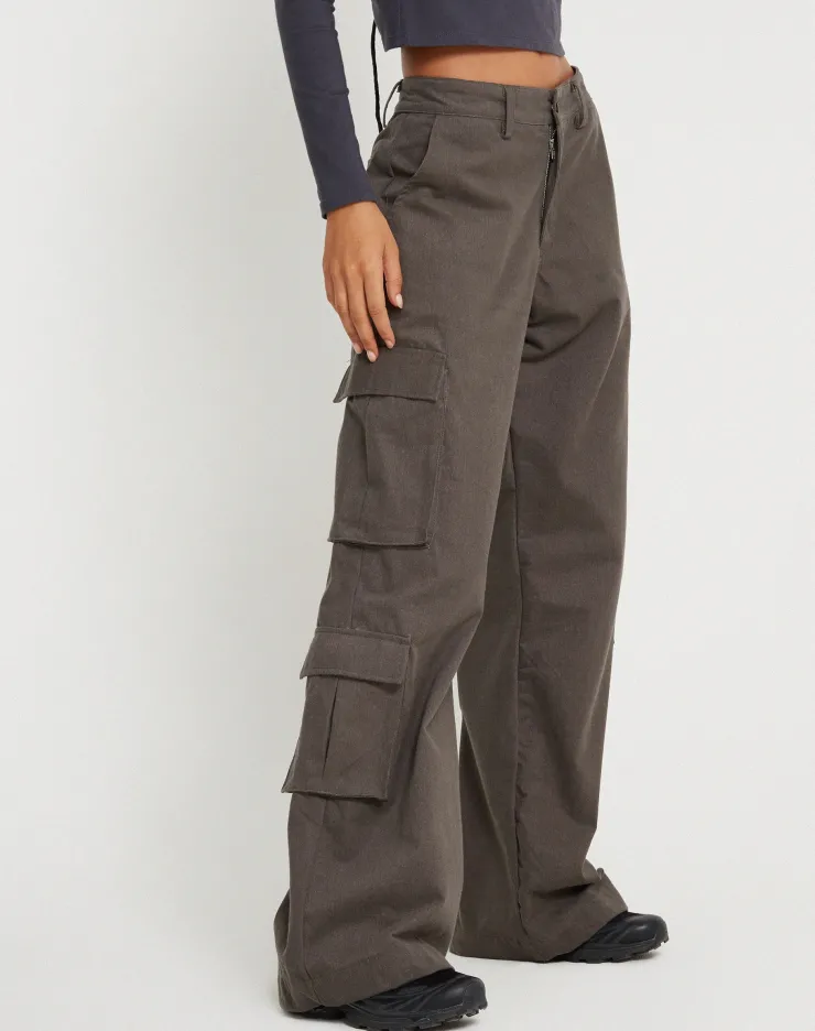 Women Motel Rocks Wide Leg Pants | Shan Wide Leg Trouser in Dark Grey