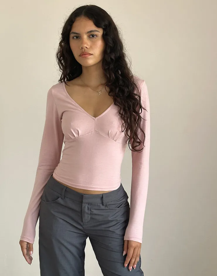 Women Motel Rocks Basic Tops | Long Sleeve Tops | Sisil Long Sleeve Top In Pink Lady