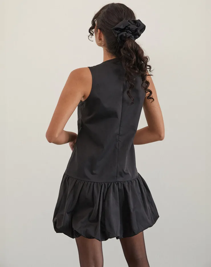 Women Motel Rocks Little Black Dresses | Mini Dresses | Tamilo Bubble Hem Mini Dress in Black