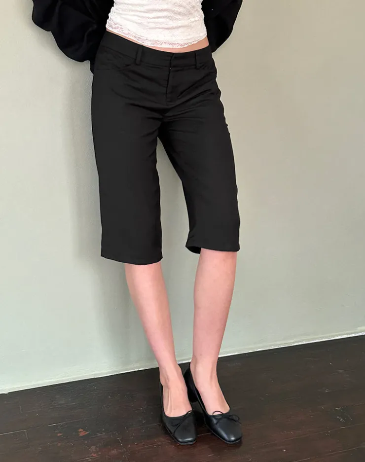 Women Motel Rocks Basics | Tuni Capri Trousers in Tailoring Black