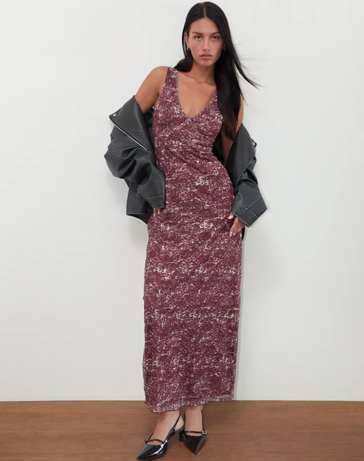 Women Motel Rocks Printed Dresses | Maxi Dresses | Vatika Maxi Dress in Abstract Leo Spot