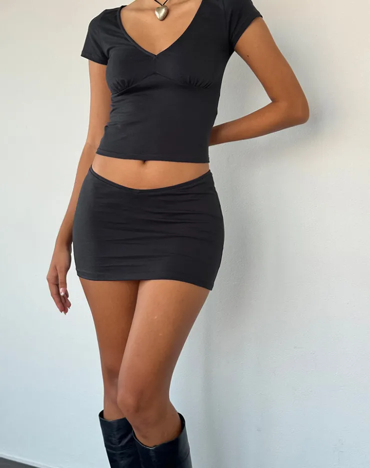 Women Motel Rocks Basics | Mini Skirts | Vidia V Front Mini Skirt in Ocean Storm