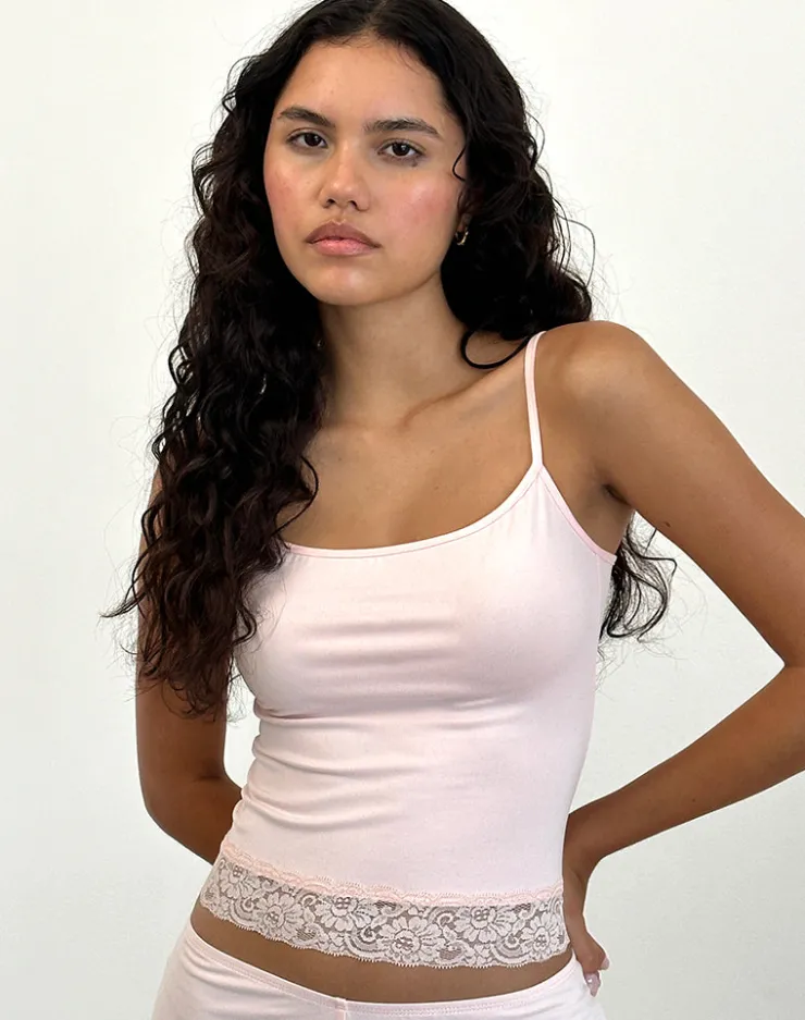 Women Motel Rocks Co-ords | Basic Tops | Vikha Vest Top in Soft Jersey Pink