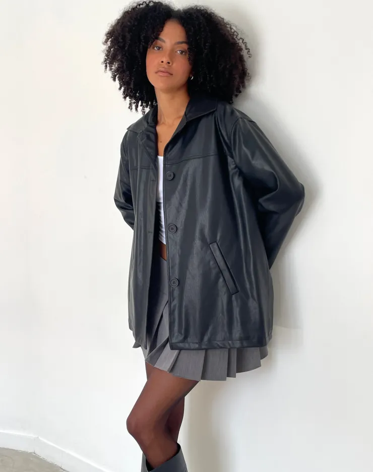 Women Motel Rocks Pu Jackets | Jackets | Walta Jacket in PU Black