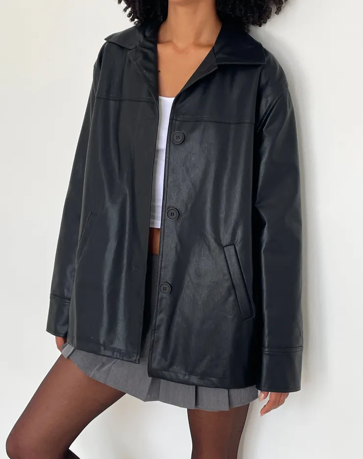 Women Motel Rocks Pu Jackets | Jackets | Walta Jacket in PU Black