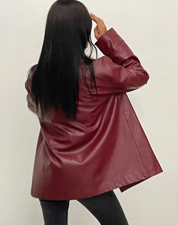 Women Motel Rocks Pu Jackets | Jackets | Walta Jacket in PU Redwood