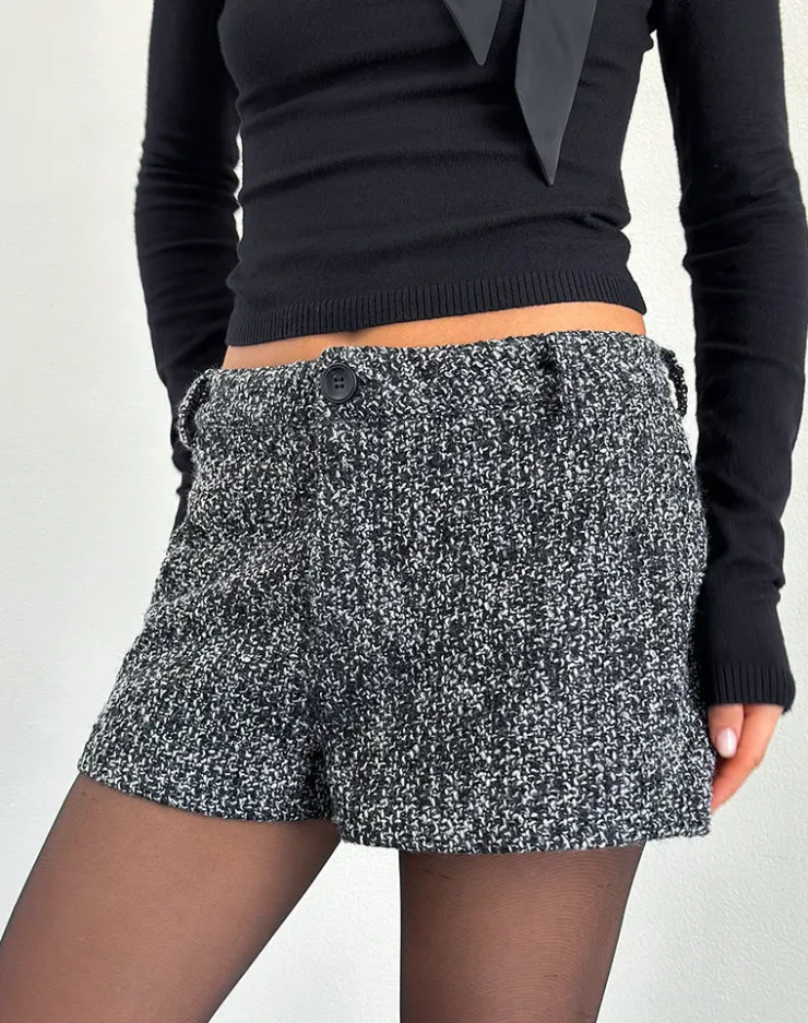 Women Motel Rocks Co-ords | Wariga Tailored Short in Black and White