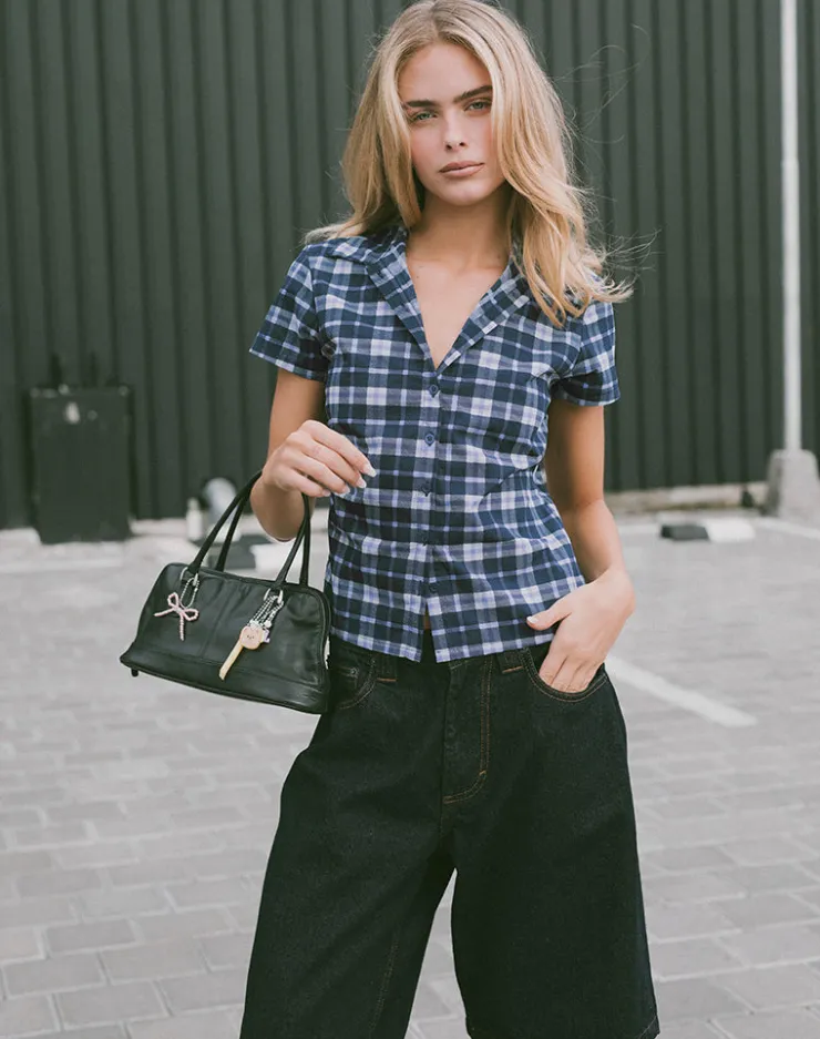 Women Motel Rocks Tailoring | Shirts And Blouses | Wilman Shirt in Tartan Dark Blue